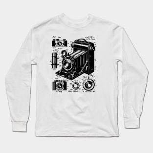 vintage camera blueprints Long Sleeve T-Shirt